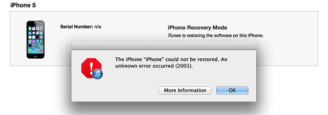 Tổng hợp các lỗi khi Restore iPhone, Restore iPhone thường gặp lỗi nào?