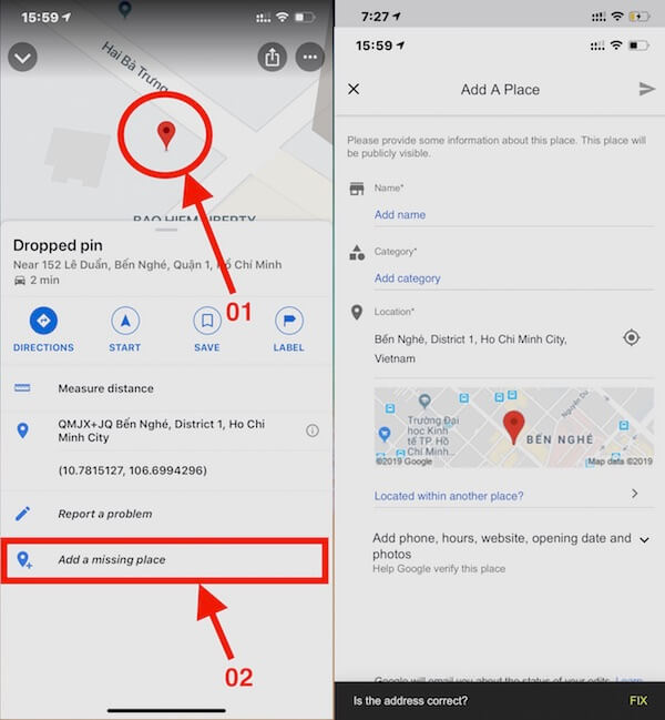 Cách đánh dấu địa điểm trên Google Maps trên iPhone, lưu địa điểm trên Google Maps trên iPhone
