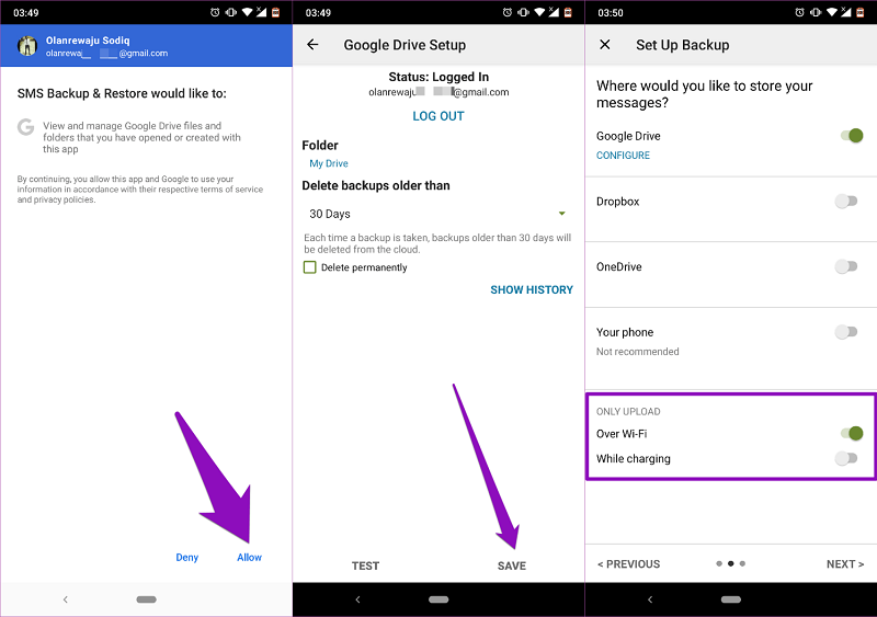 Cách để Backup và phục hồi tin nhắn điện thoại từ Google Drive (phần 2)