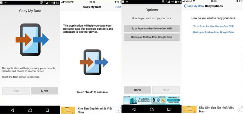 Mẹo chuyển nhanh dữ liệu qua lại giữa iOS và Android sử dụng Copy My Data