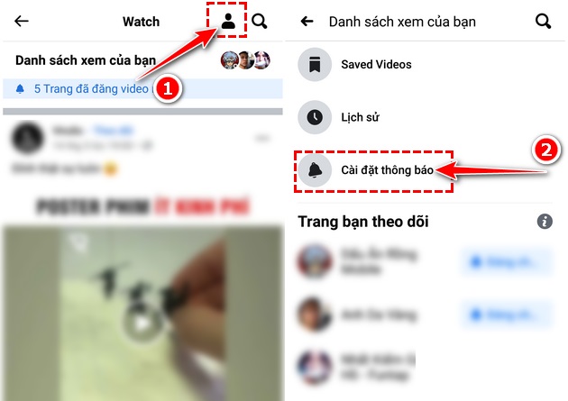 Cách bật thông báo trên Facebook Watch nhanh chóng đơn giản
