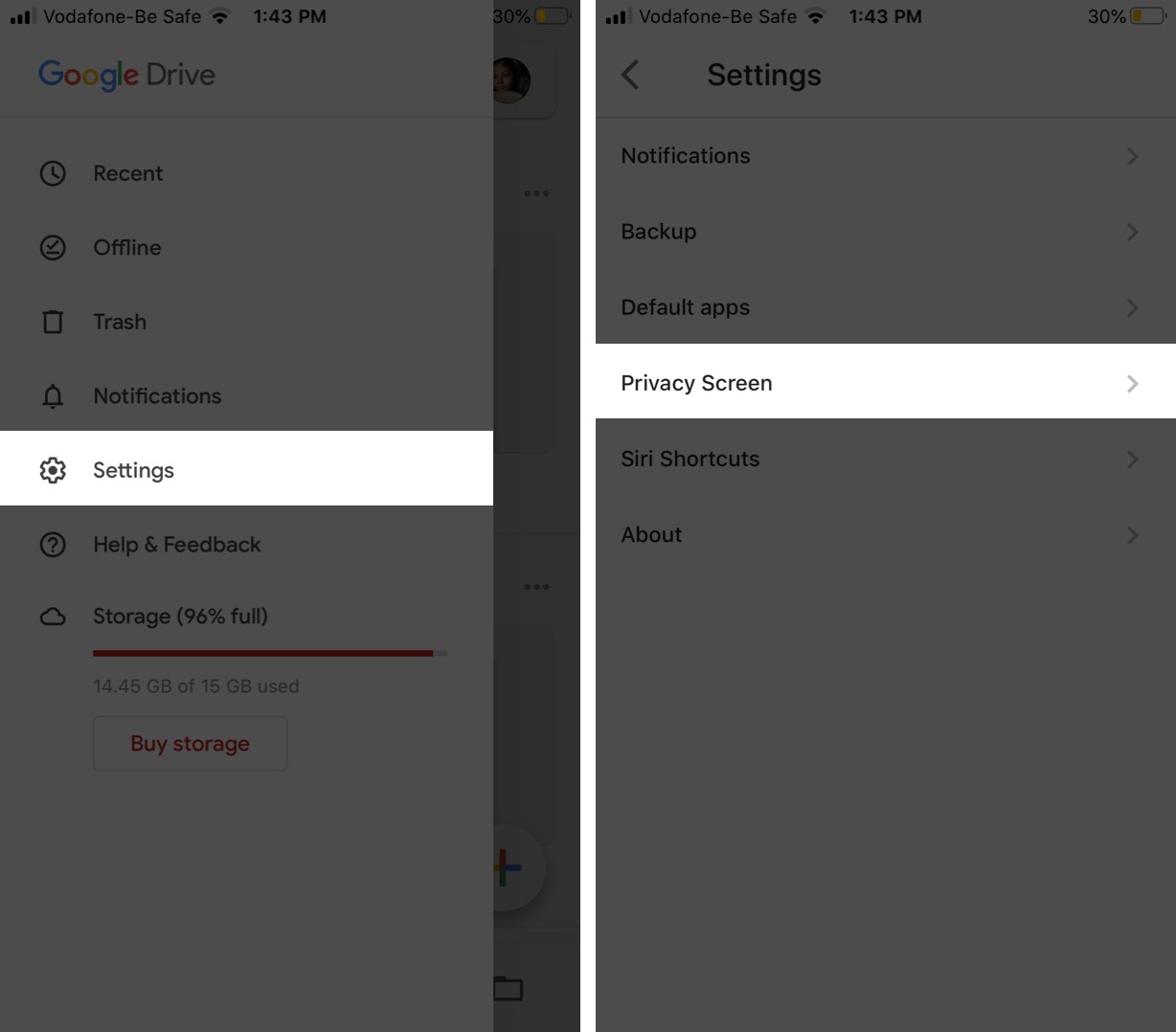 Thủ thuật khóa Google Drive trên iPhone bằng FaceID hoặc TouchID