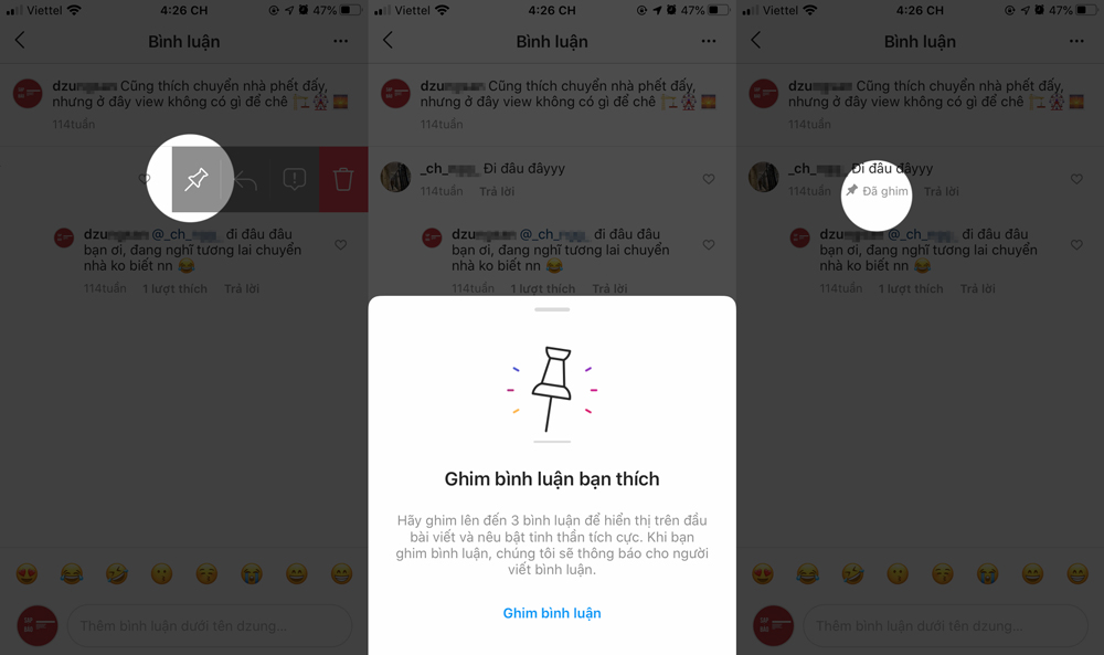 Mẹo ghim bình luận trên Instagram đơn giản, nhanh chóng