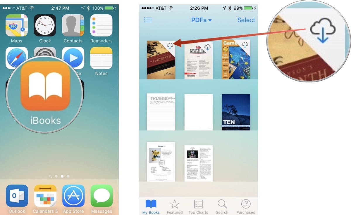 Hướng dẫn đồng bộ hóa iBooks PDF lên iCloud trên iPhone 6 cũ
