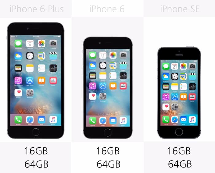 So sánh thông số kỹ thuật iPhone 6s Plus, iPhone 6s, iPhone 6 Plus, iPhone 6 và iPhone SE (Phần 2)