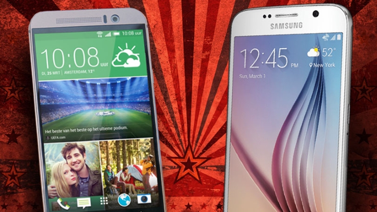 so sánh HTC One M9 và Galaxy S6