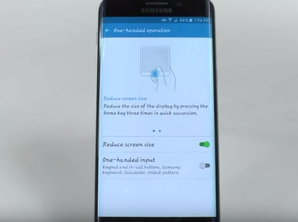 Cách thiết lập chế độ một tay Samsung Galaxy S6 Edge Plus