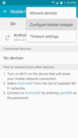 Cách phát Wifi trên điện thoại Samsung Galaxy S6 Edge Plus