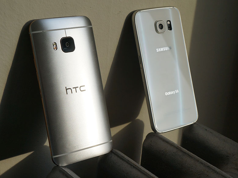 so sánh HTC One M9 và Galaxy S6-1