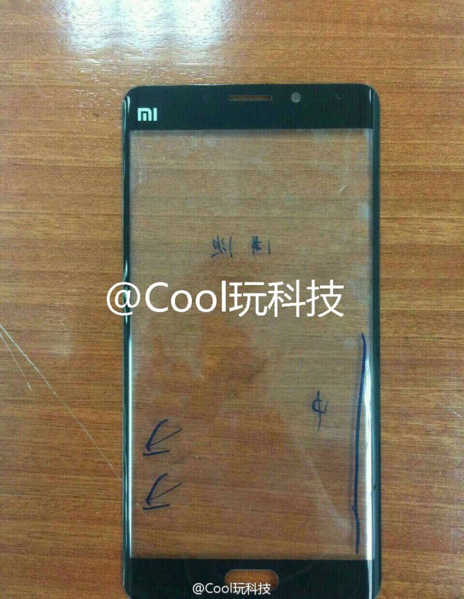 Xiaomi Mi Note 2 lộ ảnh màn hình cong không kém Note 7
