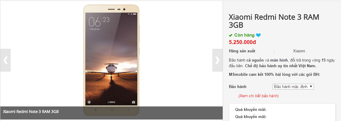 Xiaomi Redmi Note 3 có tiếng việt không?