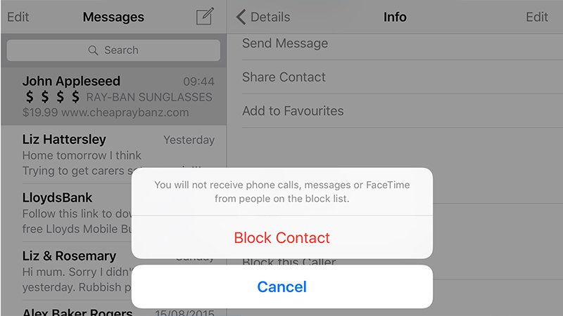 Cách chặn tin nhắn spam trên iPhone 6s