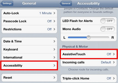 Mở phím/nút home ảo cho iOS trên iPhone
