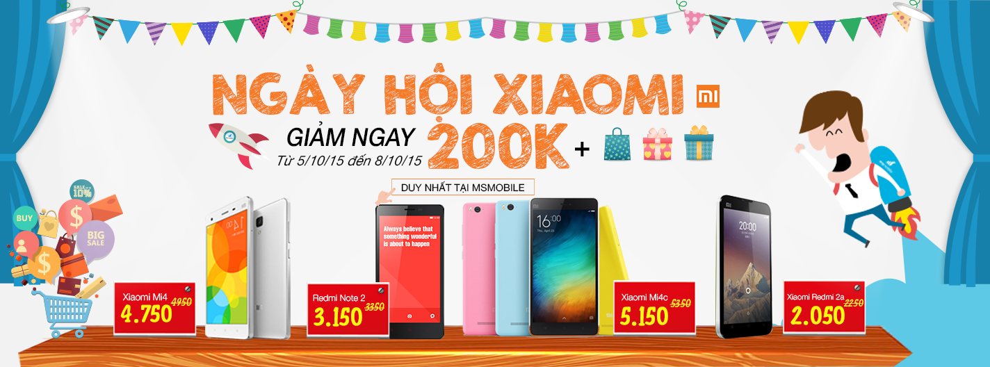 Ngày hội Xiaomi - Giảm giá đồng loạt sản phẩm xiaomi chính hãng