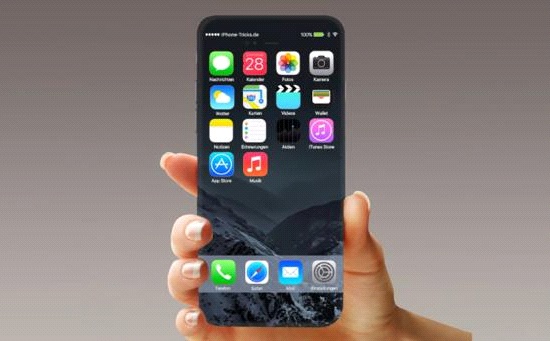 iPhone 8 với camera kép thẳng đứng và TouchID phía sau